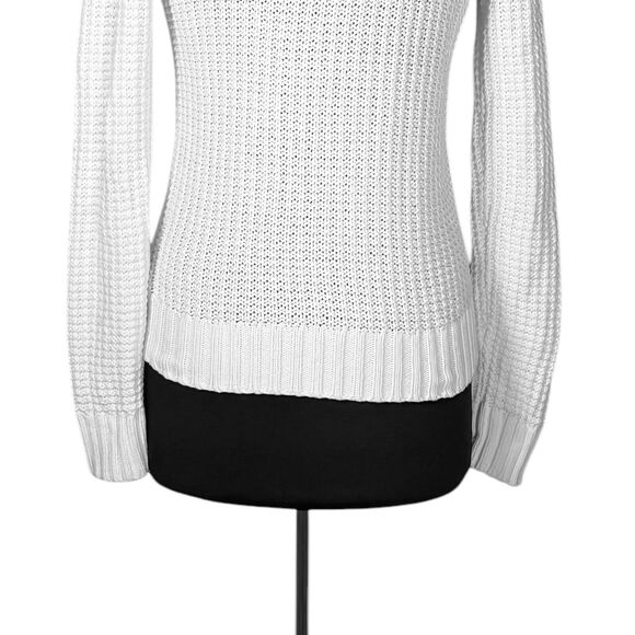 Ralph Lauren Womens Sweater White Cable Knit Zip Preppy Old Money Knit Jacket S - Picture 10 of 11